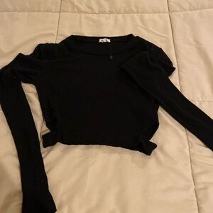 Garage cropped shirt with cutouts - size S, NWT